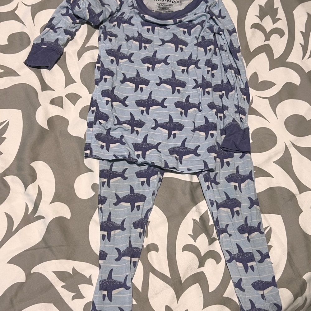 Little sleepies Shark Print Kids Pajamas